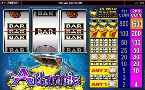 Slot Machine en ligne Atlantis - Maple Casino