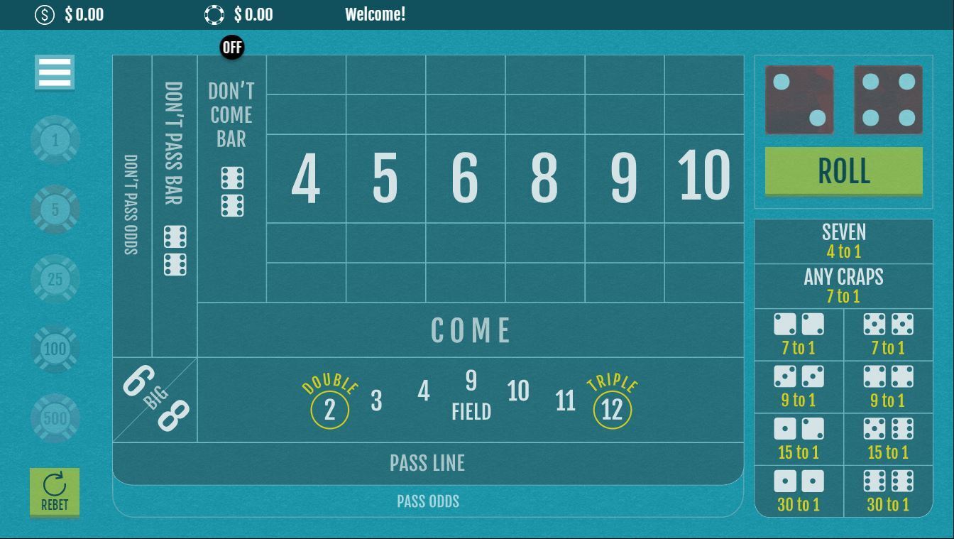 Craps en ligne pour de l'argent réel au Canada Maple Casino