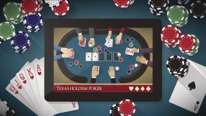 Casino Games Online in Canada, Full list of Games in Canadian Casinos Tablet showing Texas Hold