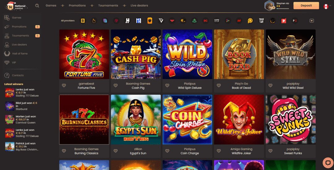 National Casino Games Library