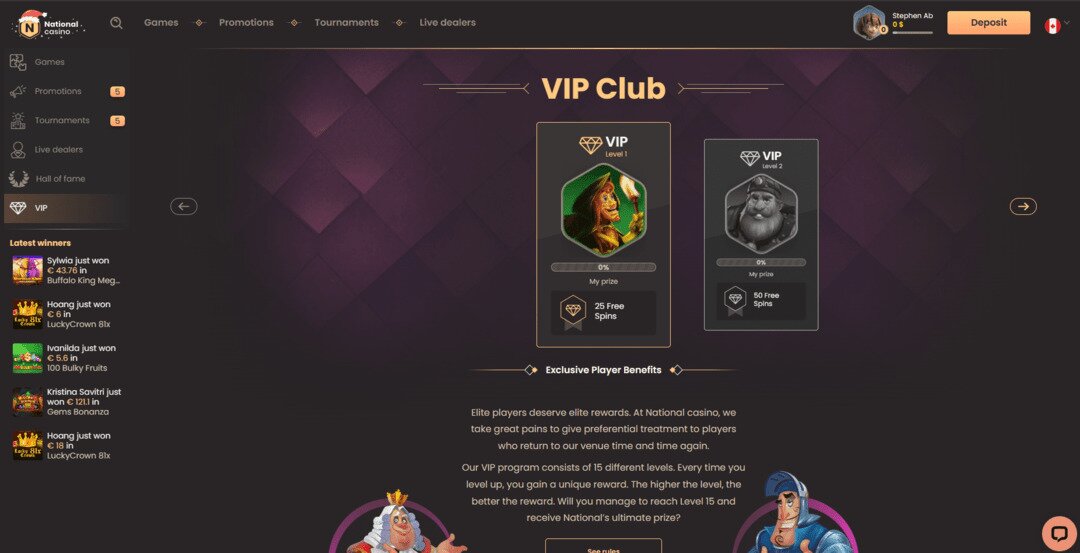 National Casino VIP Program