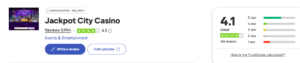 jackpotcity trustpilot score