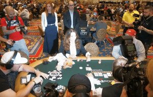 Lisa Vanderpump playing at WSOP