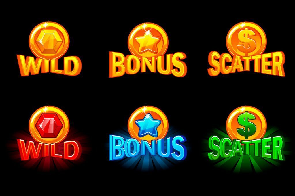 Scatter Symbols from a Video Slots Machine