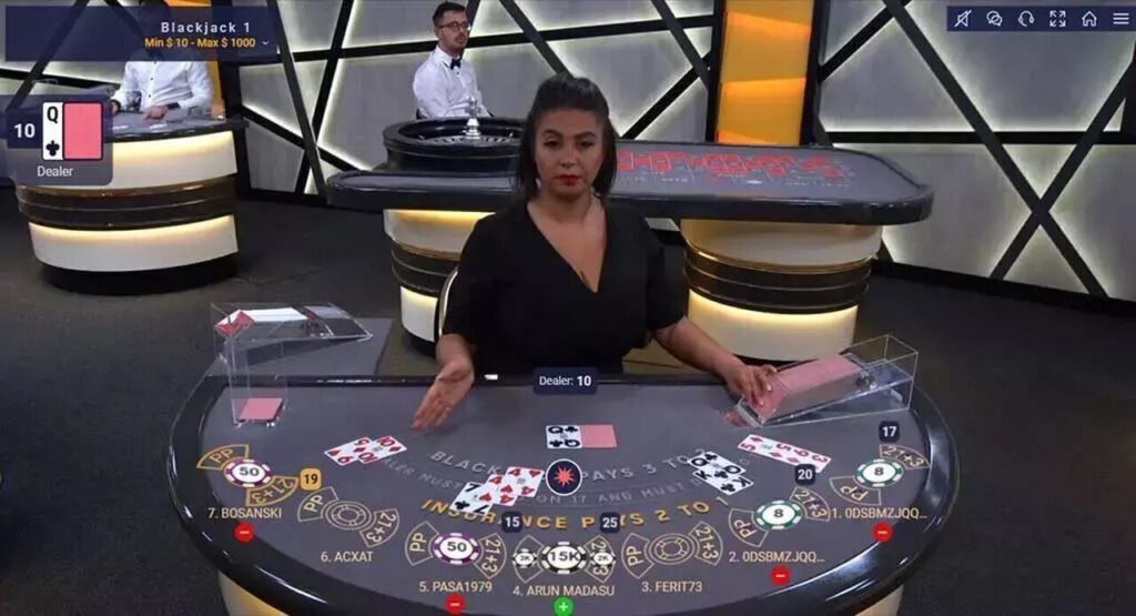 Live dealer blackjack
