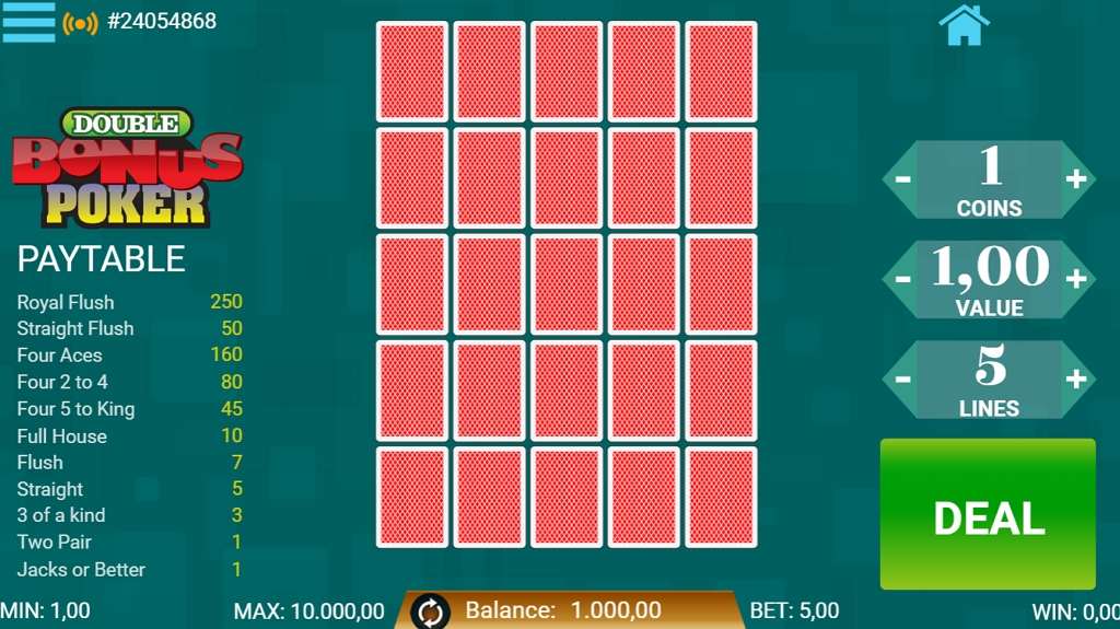 Double bonus poker