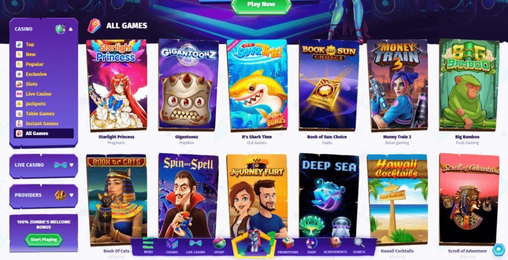 Casombie Casino Game Library