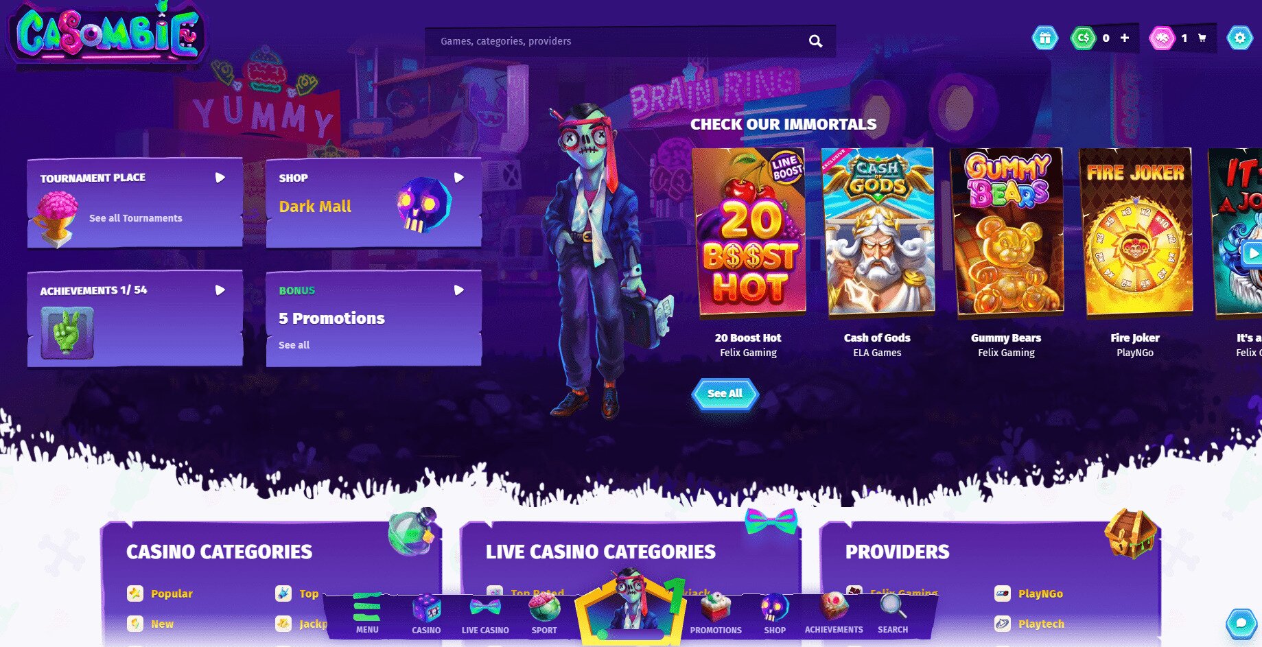 A Look Inside Casombie Casino