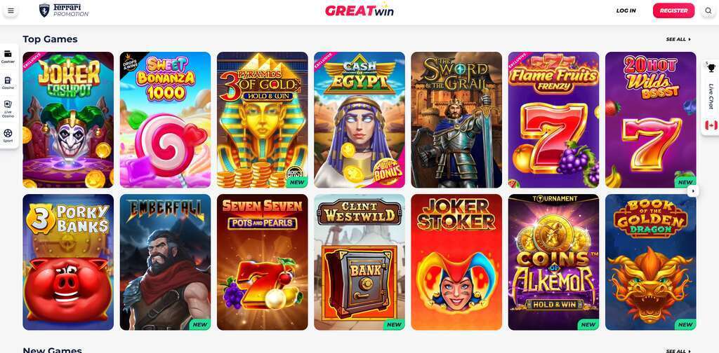 GreatWin Games Lobby