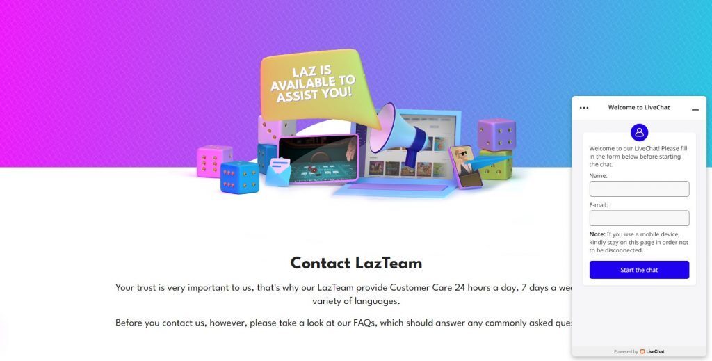 Laz vegas customer service