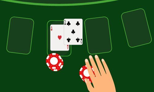 Movement of a double down bet.