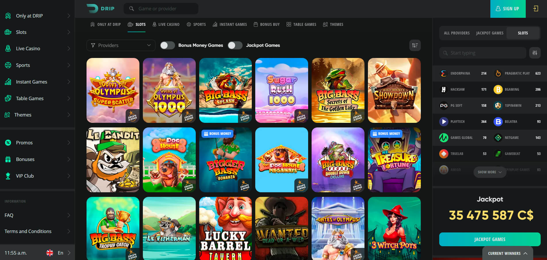 DRIP-Casino-game-library