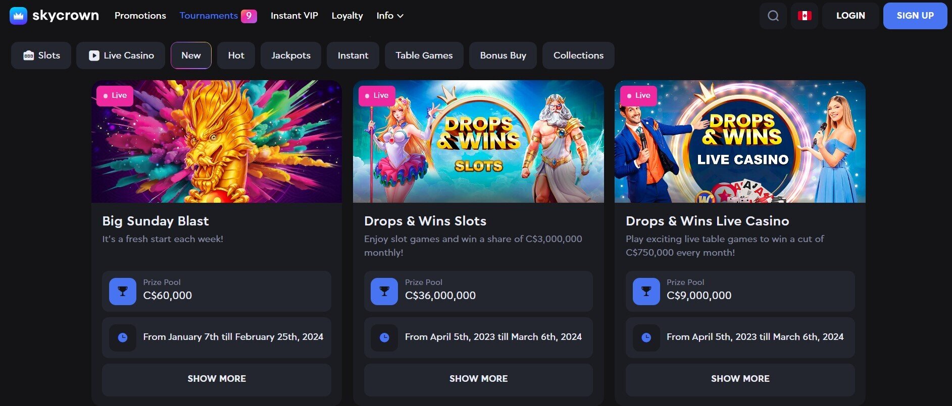 Skycrown tournaments