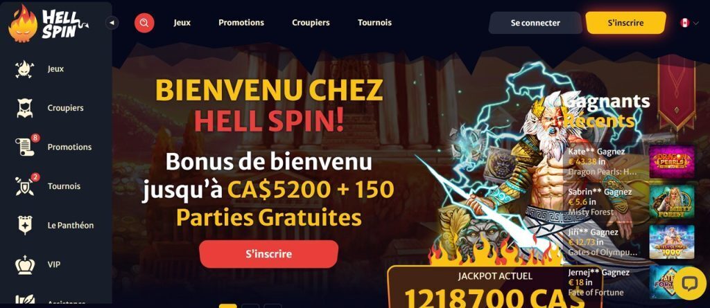 hellspin lobby french