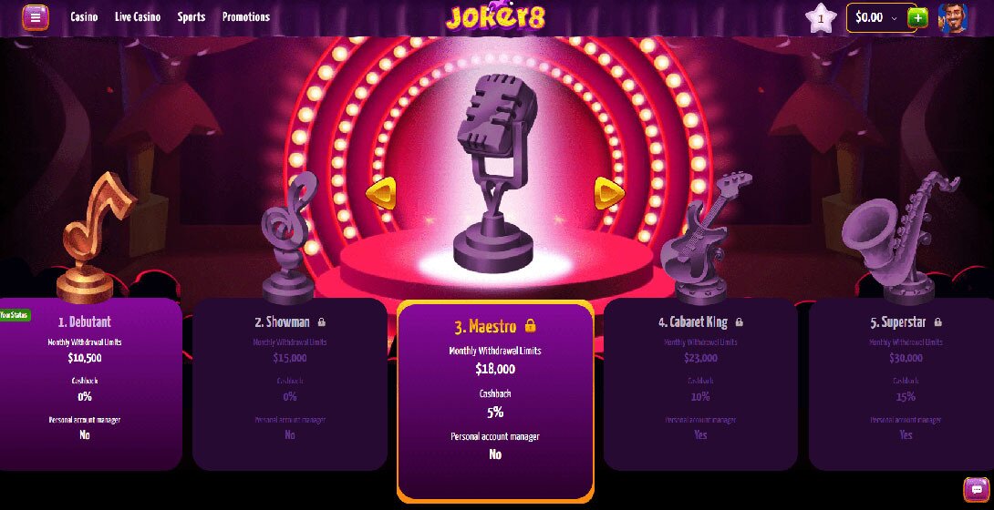Joker8 VIP Program