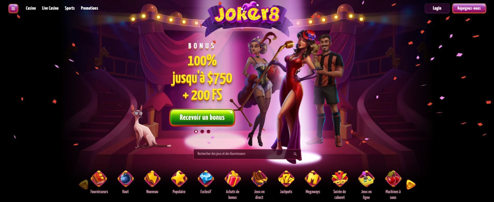 joker8casino lobby FR