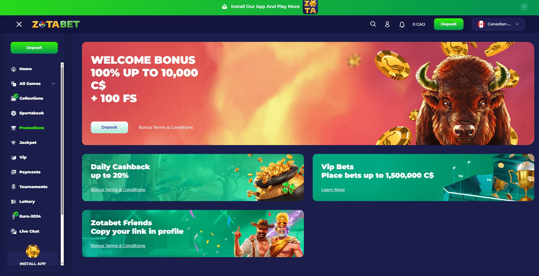 ZotaBet Casino Promotions