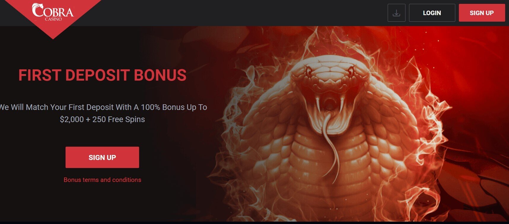 Cobra casino welcome bonus