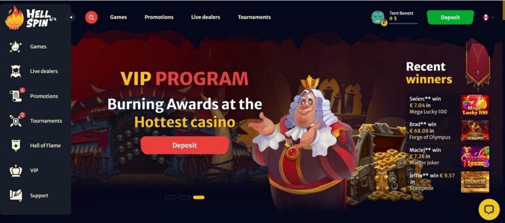 hellspin-casino-homepage-screenshot