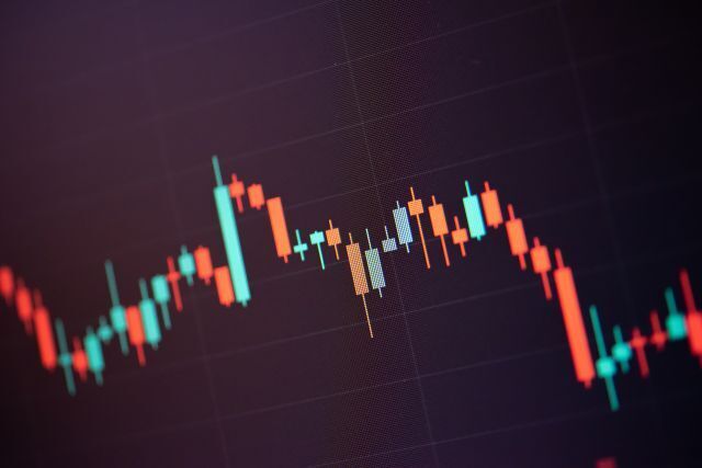 A graph showing the movement of cryptocurrency value over time.