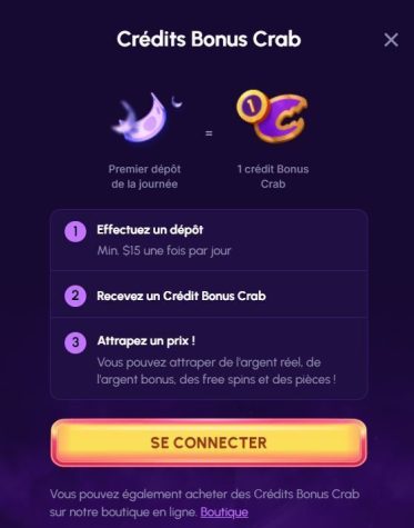 bonus crab nova jackpot FR
