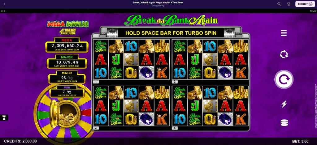 Break da Bank again Mega Moolah