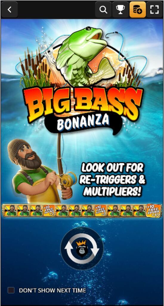 Big Bass Bonanza played at Spinsy casino