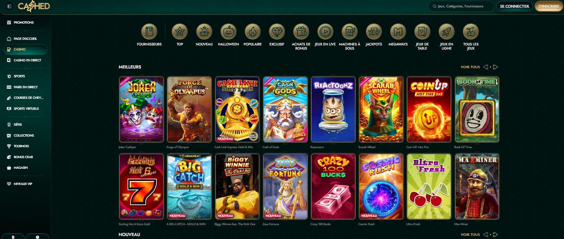 Cashed casino games image