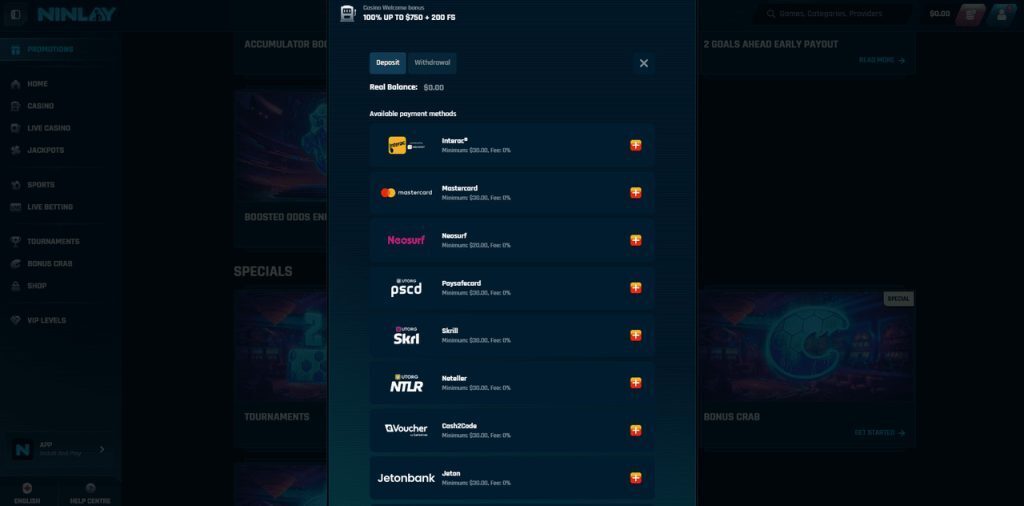 Ninlay-Casino-Deposit-Method