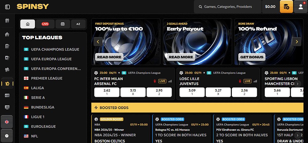Spinsy Sports Betting