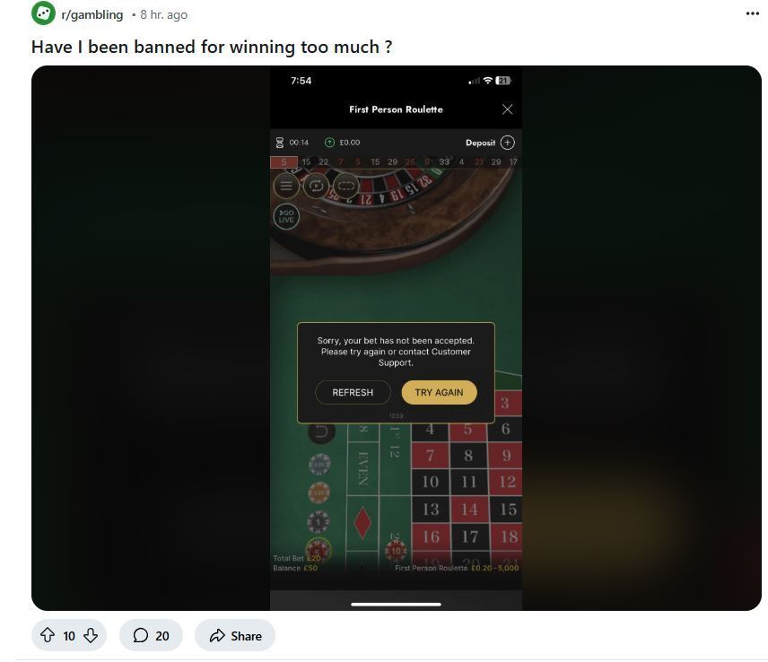 banned from casino for winning too much