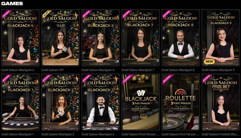 spinsy casino gold saloon series of live dealer games