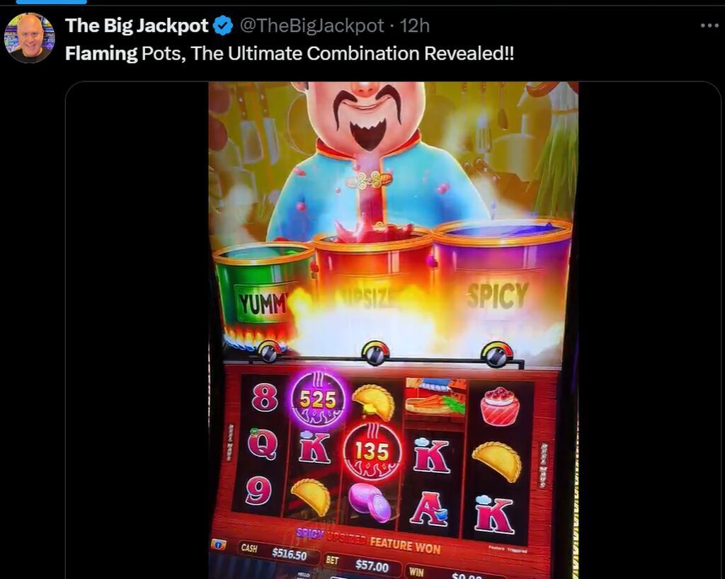 Social media post about Big hot flaming pots