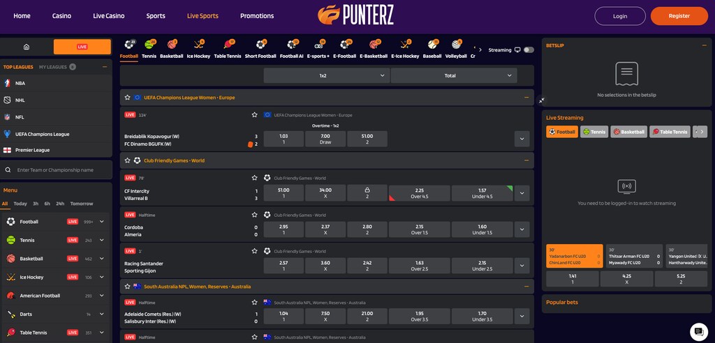 Punterz Casino Sports Lobby