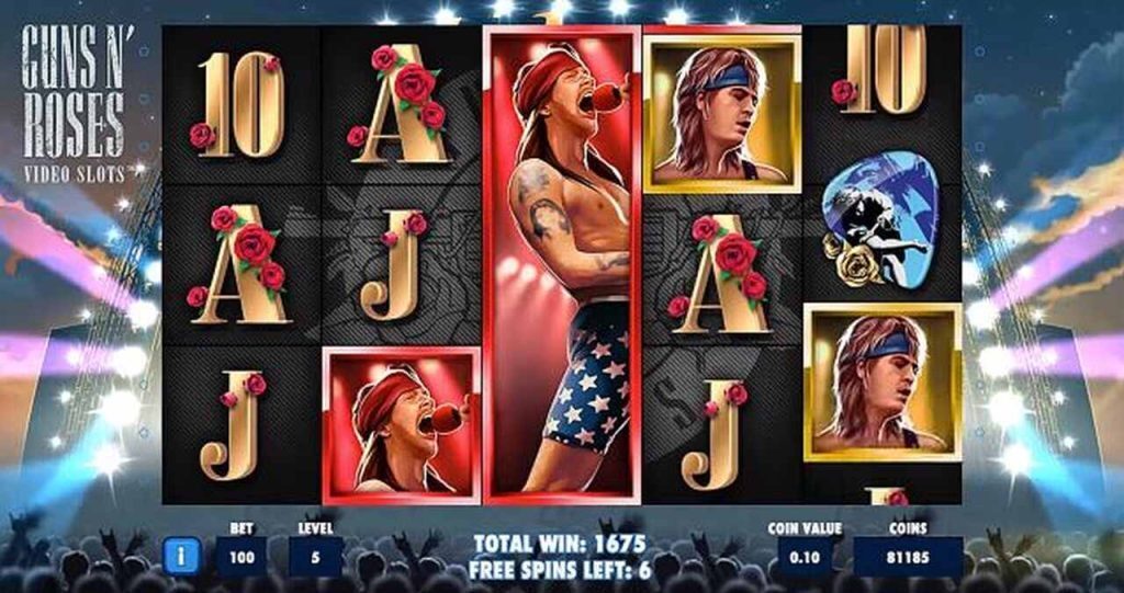 guns n roses online slot screenshot