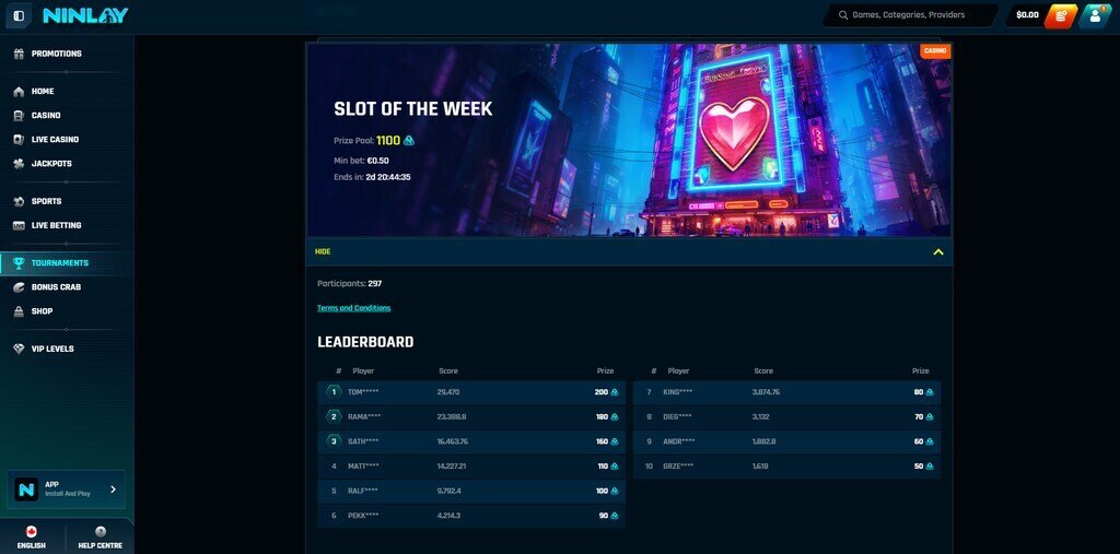 Ninlay Casino selects a few slots and brands them