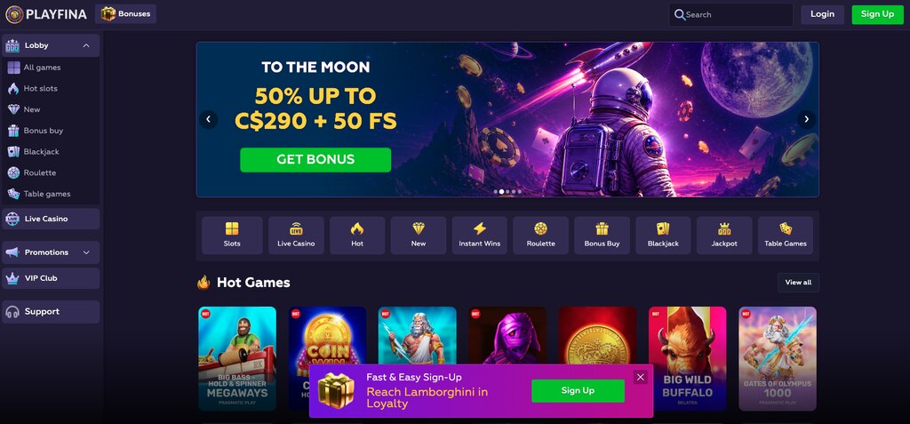 Playfina casino