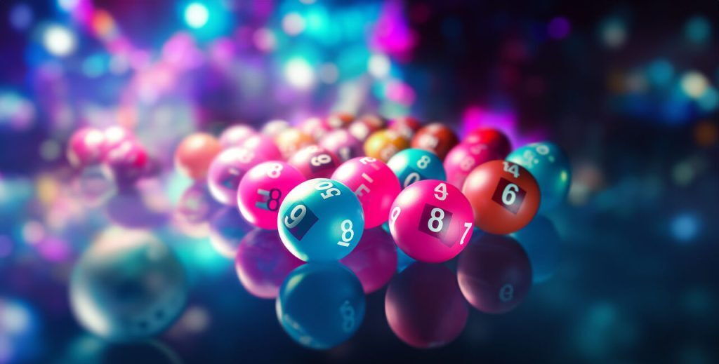 bright blue bingo balls