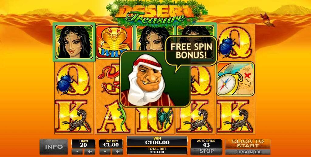 Desert Treasure free spins