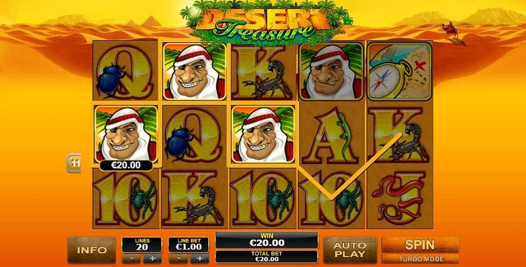 Desert Treasure slot win
