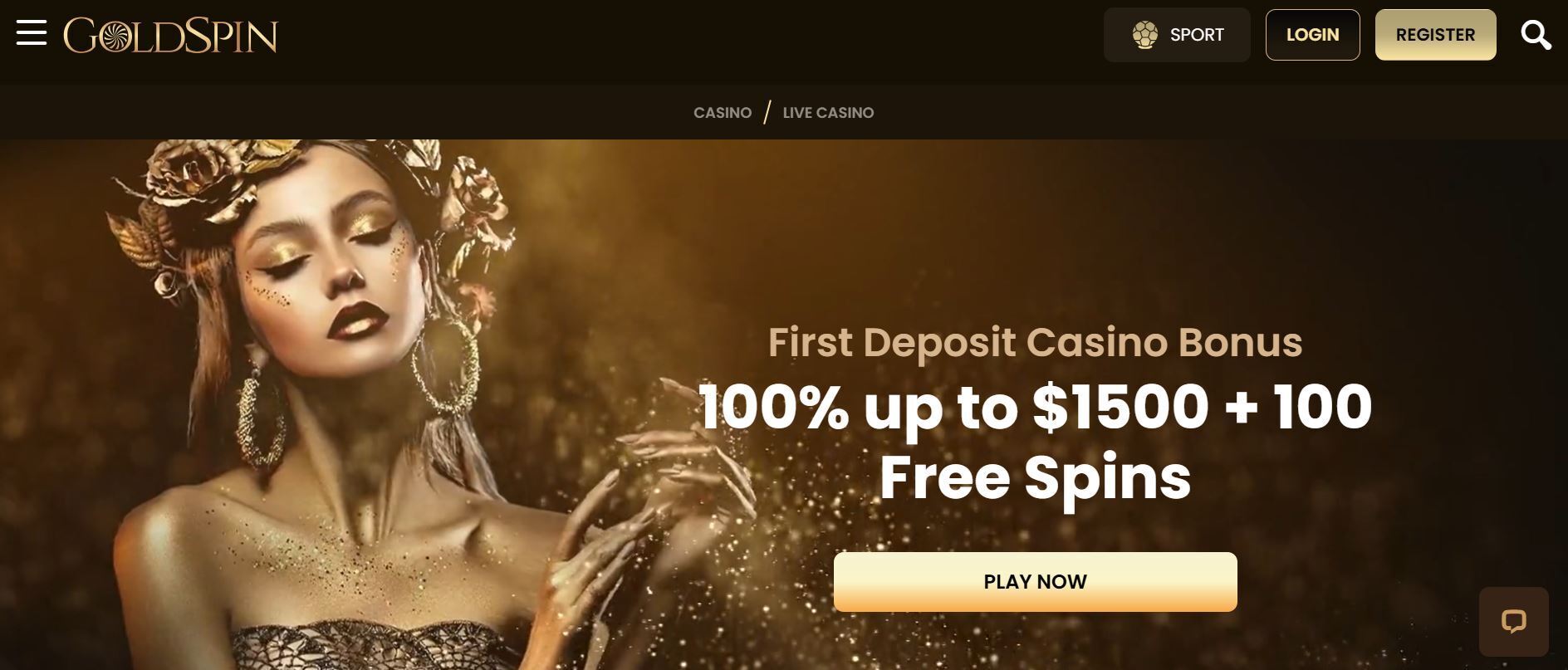 GoldSpin Casino lobby