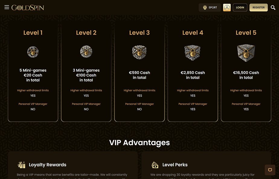 GoldSpin-VIP