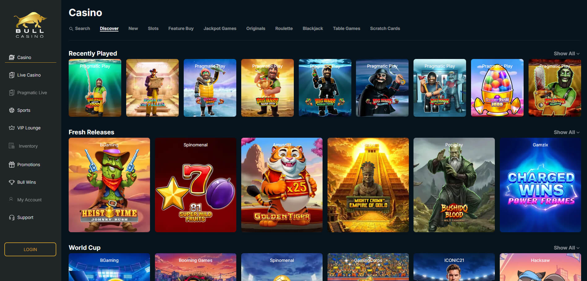 bull-casino-gaming-library-screenshot