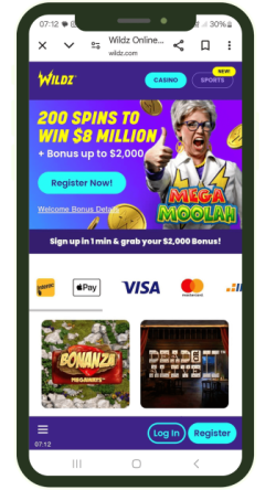 Wildz casino mobile phone