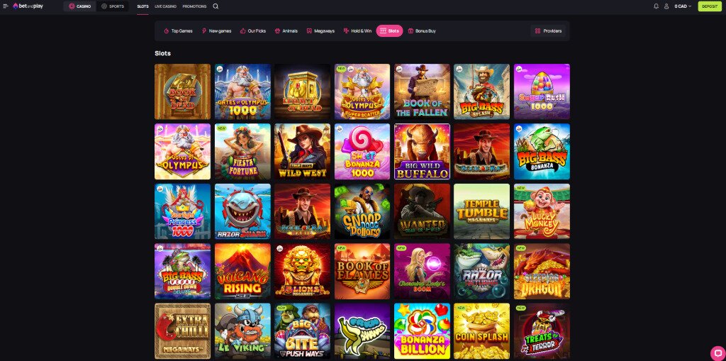 Betandplay-Casino-Games-Library
