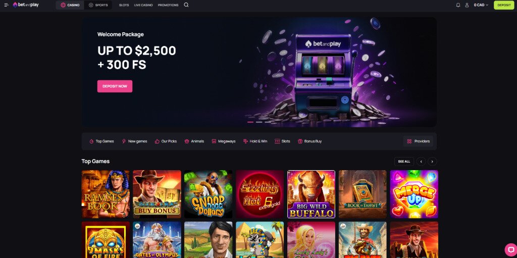 Betandplay Casino Homepage