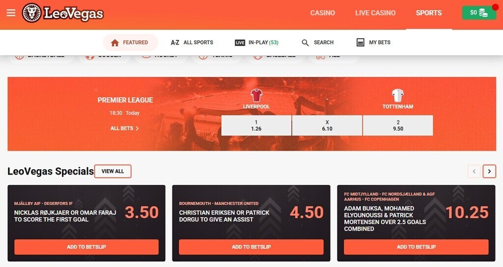 LeoVegas - sports