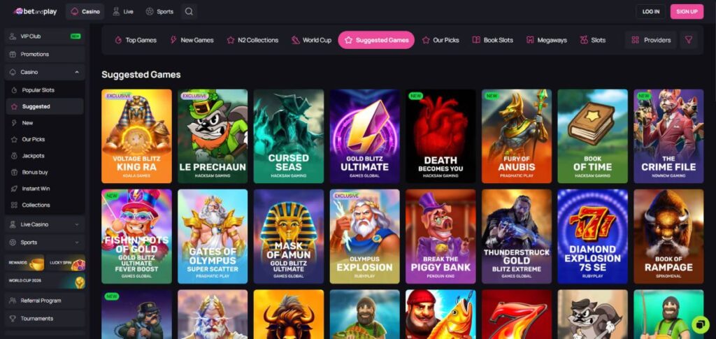 BetandPlay Casino games