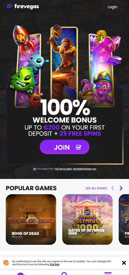 FireVegas Casino - Mobile View