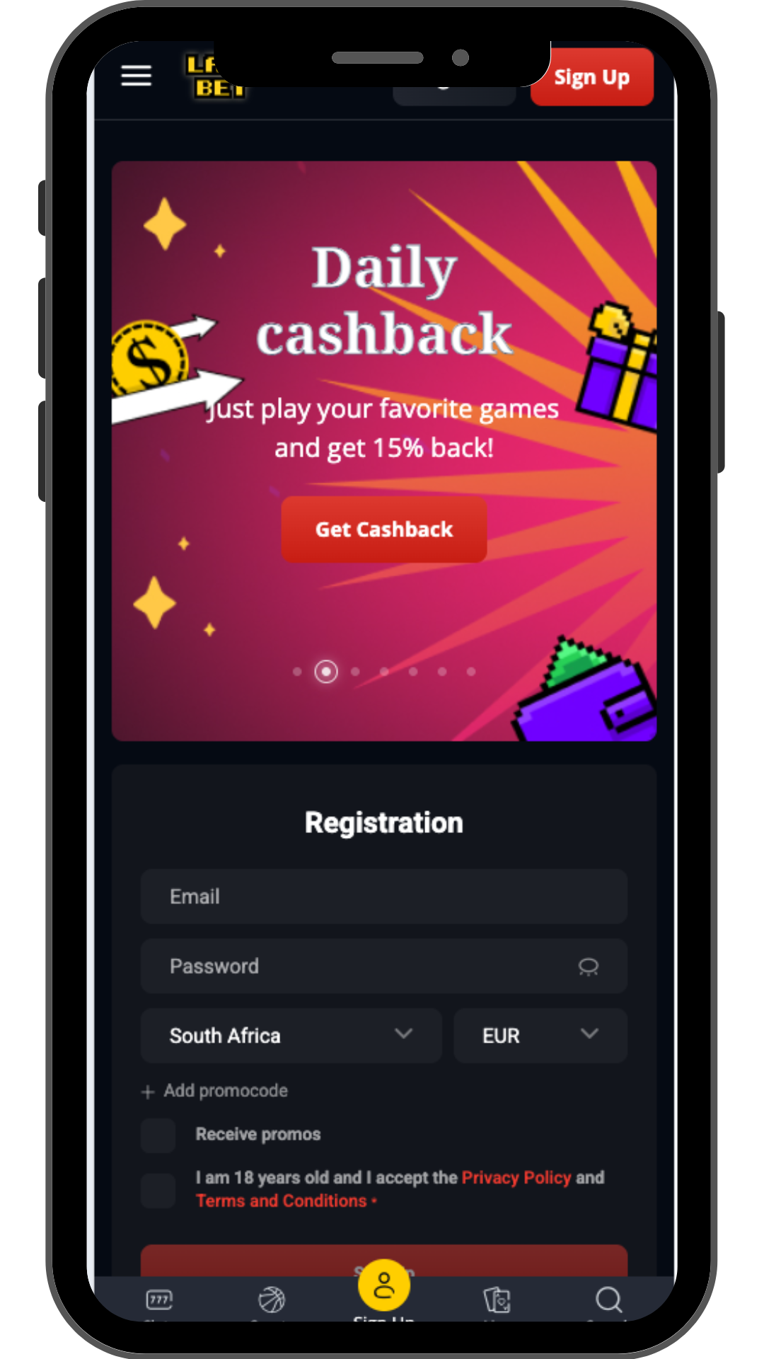 Lama Bet Casino - mobile